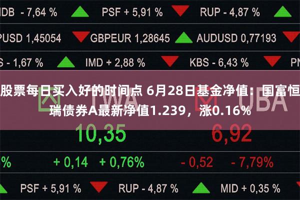 股票每日买入好的时间点 6月28日基金净值：国富恒瑞债券A最新净值1.239，涨0.16%