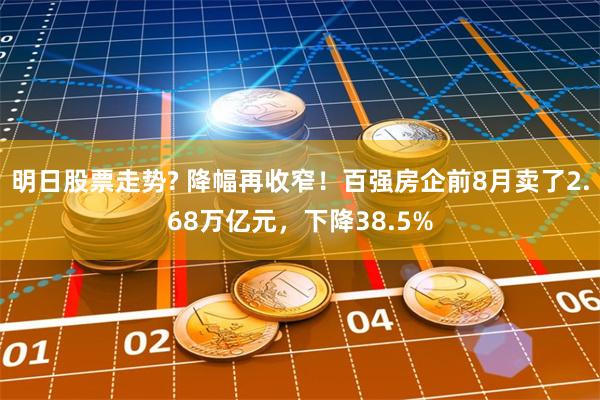 明日股票走势? 降幅再收窄！百强房企前8月卖了2.68万亿元，下降38.5%